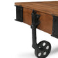 OLD RAILWAY SLEEPER INDUSTRIAL CART COFFEE TABLE