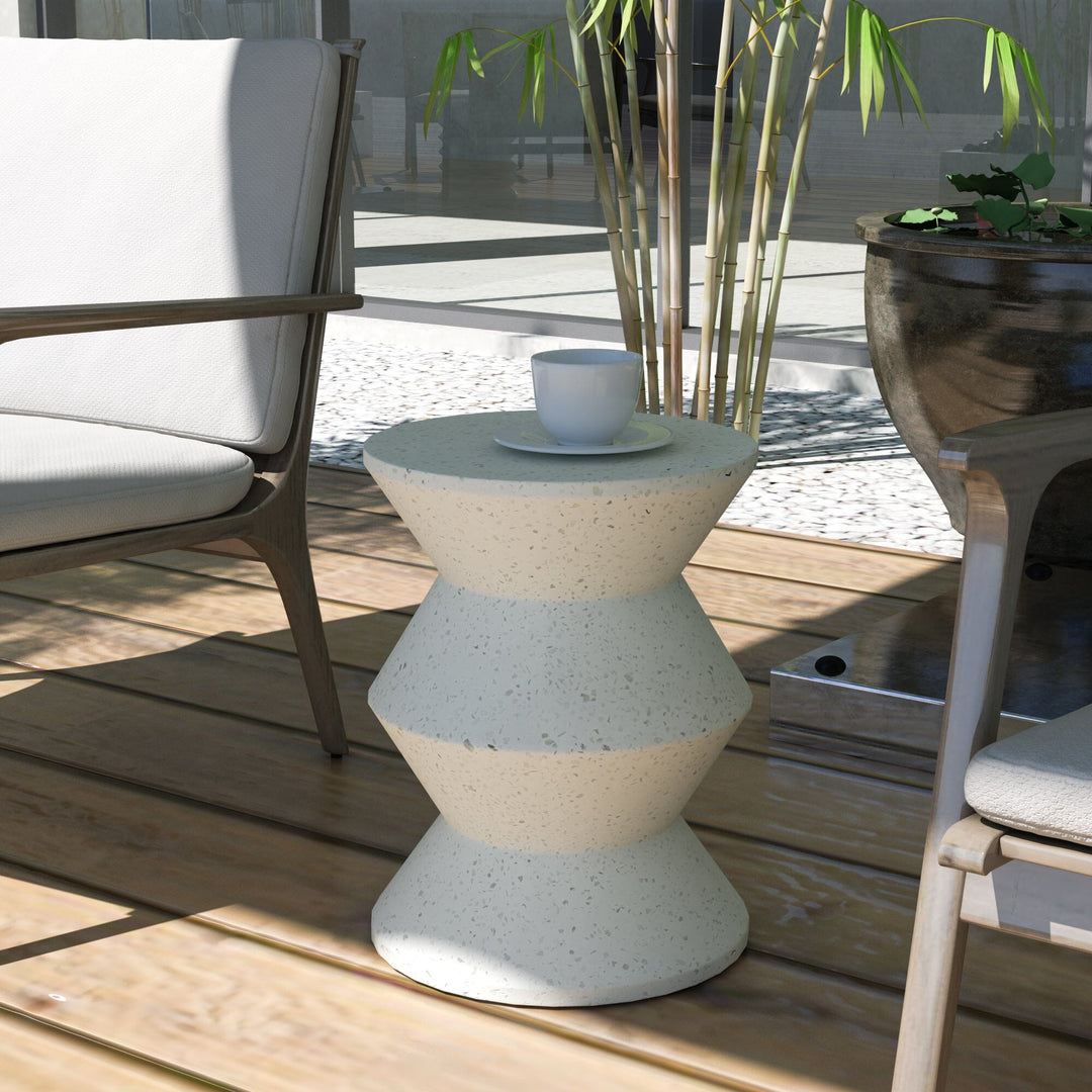 MOSS CEMENT SIDE TABLE