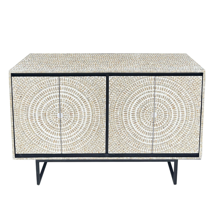 MOTHER OF PEARL HAND MADE SWIRL SIDEBOARD