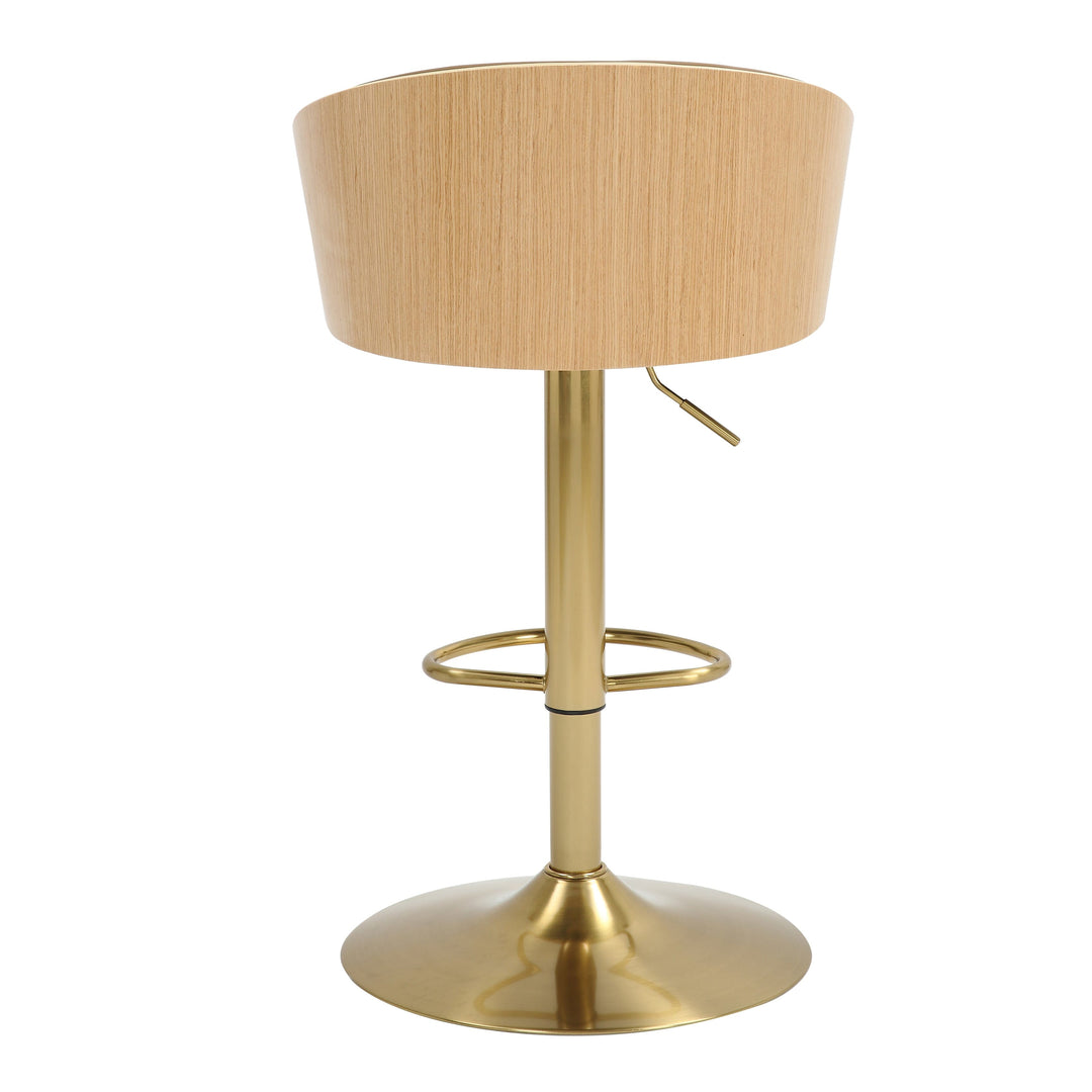 JENSEN GOLD GAS LIFT BAR STOOL