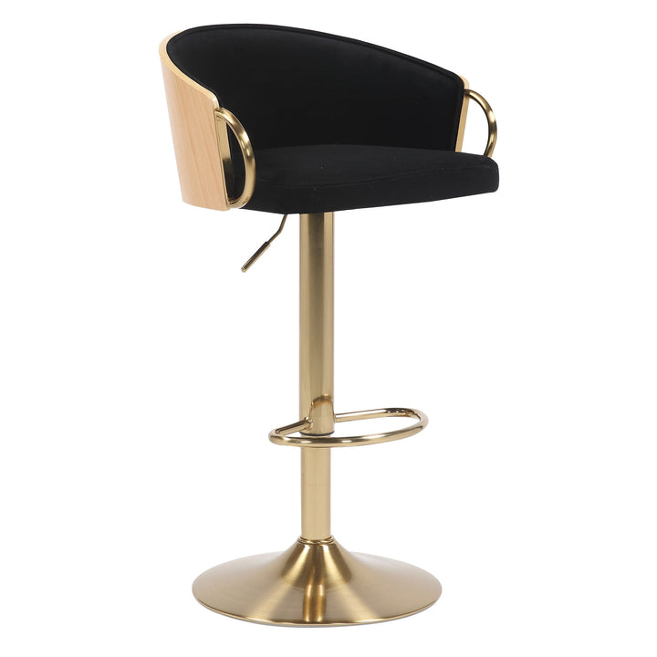 JENSEN GOLD GAS LIFT BAR STOOL