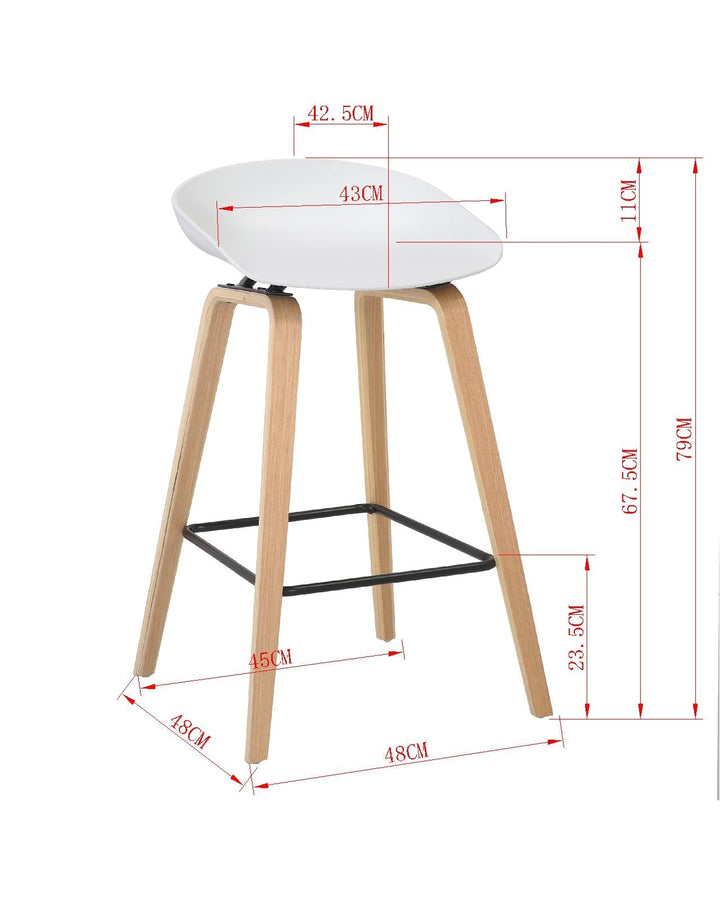 COMFY BAR STOOL WHITE