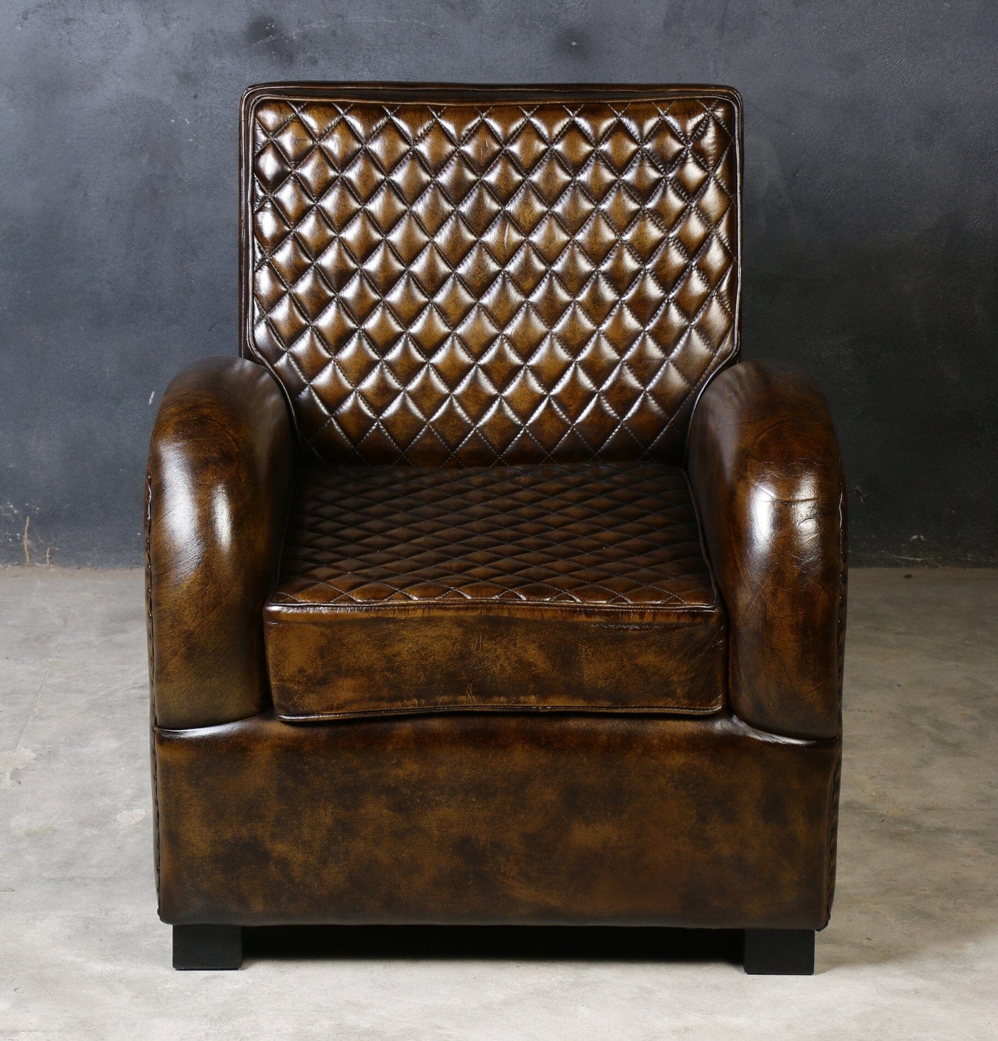 ARMSTRONG HAND MADE LEATHER ARM CHAIR