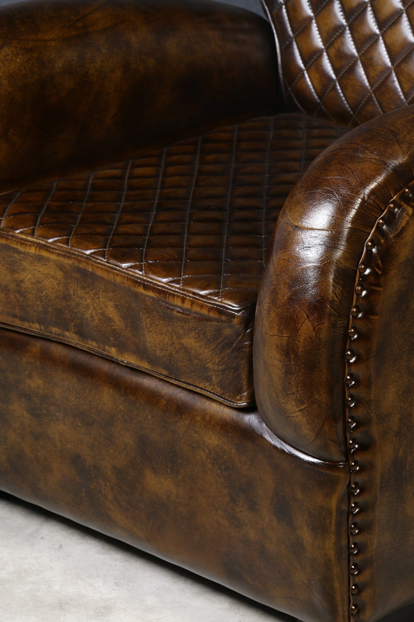 ARMSTRONG HAND MADE LEATHER ARM CHAIR