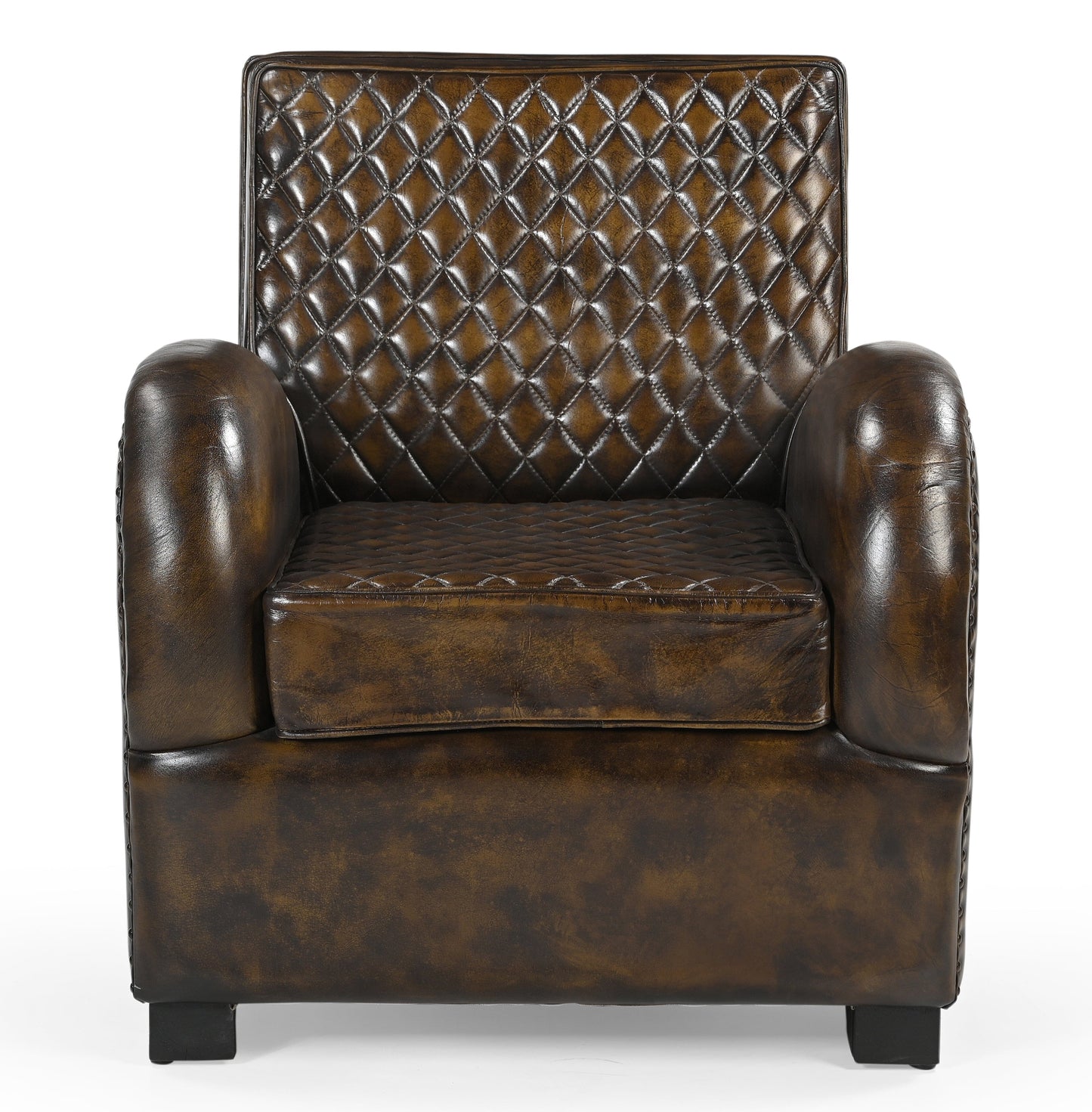 ARMSTRONG HAND MADE LEATHER ARM CHAIR