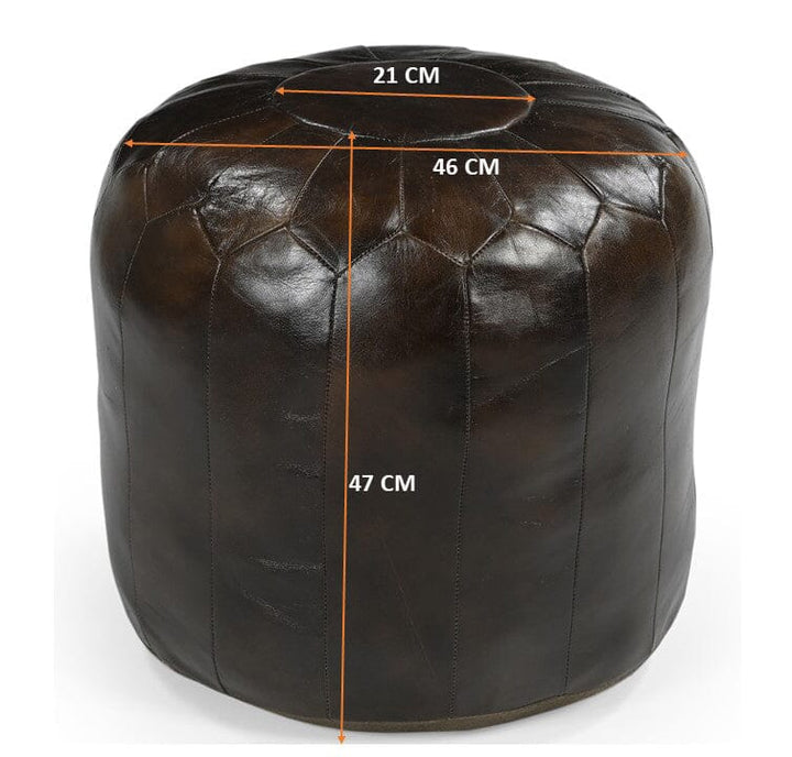 BRONWYN GENUINE LEATHER OTTOMAN