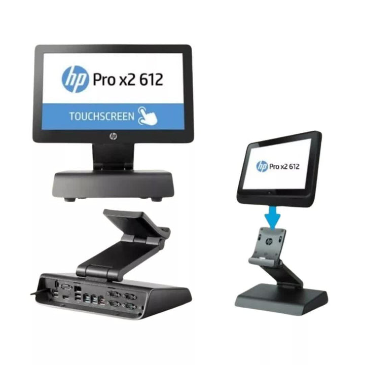 (Refurbished) HP Pro x2 612 G2 NFC POS Terminal – Refurbished | Windows 11 Pro | Includes HP Retail Expansion Dock & HP Retail Case 12