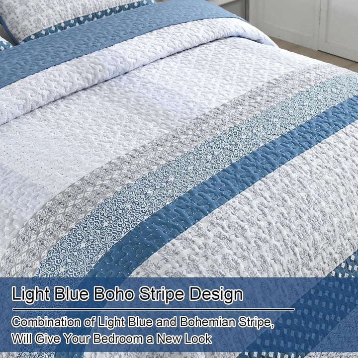 Dazzling Quilted bedspread and pillowcovers set: Add Sparkle to Your Space - Queen size