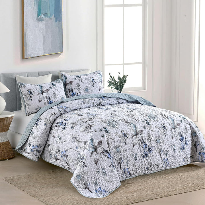 Yearning Quilted coverlet and pillowcovers set: For a Better Night's Sleep - Queen size