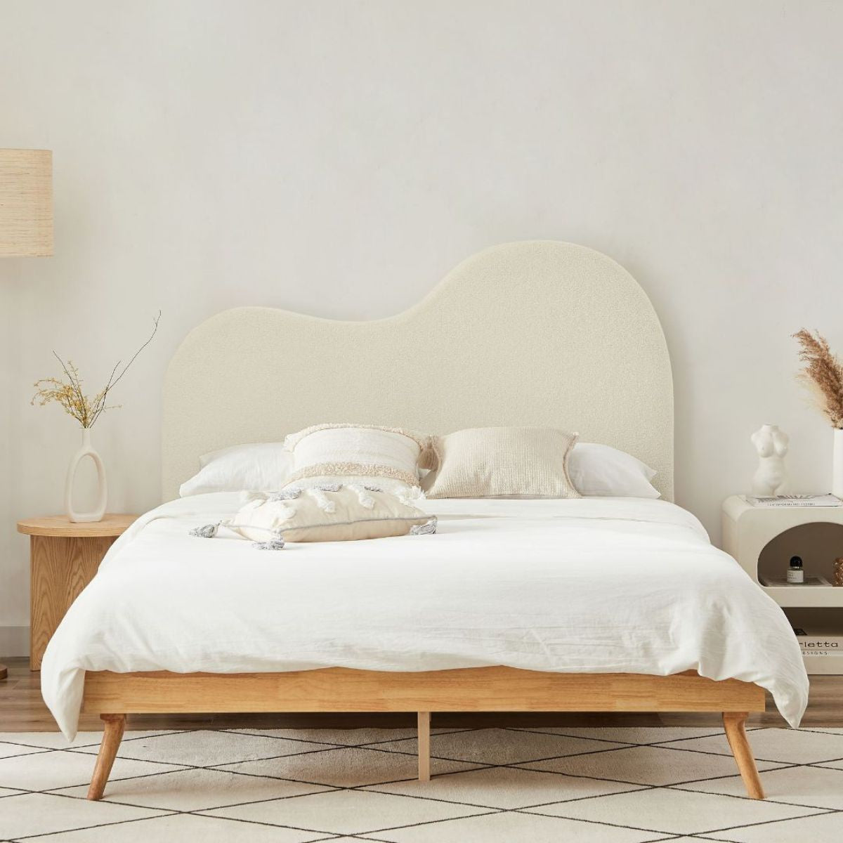 Dome White Headboard Double