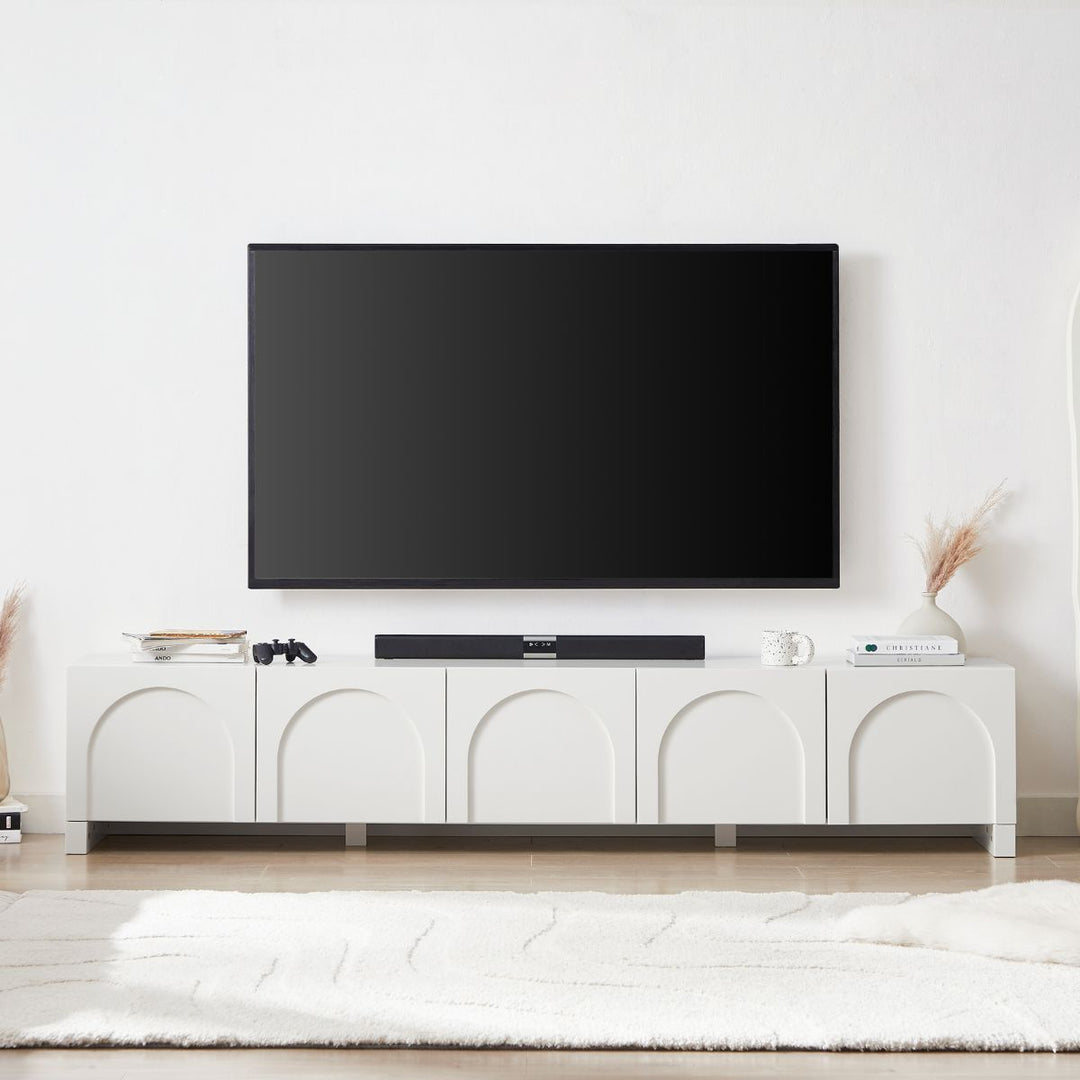 Dome White TV Unit