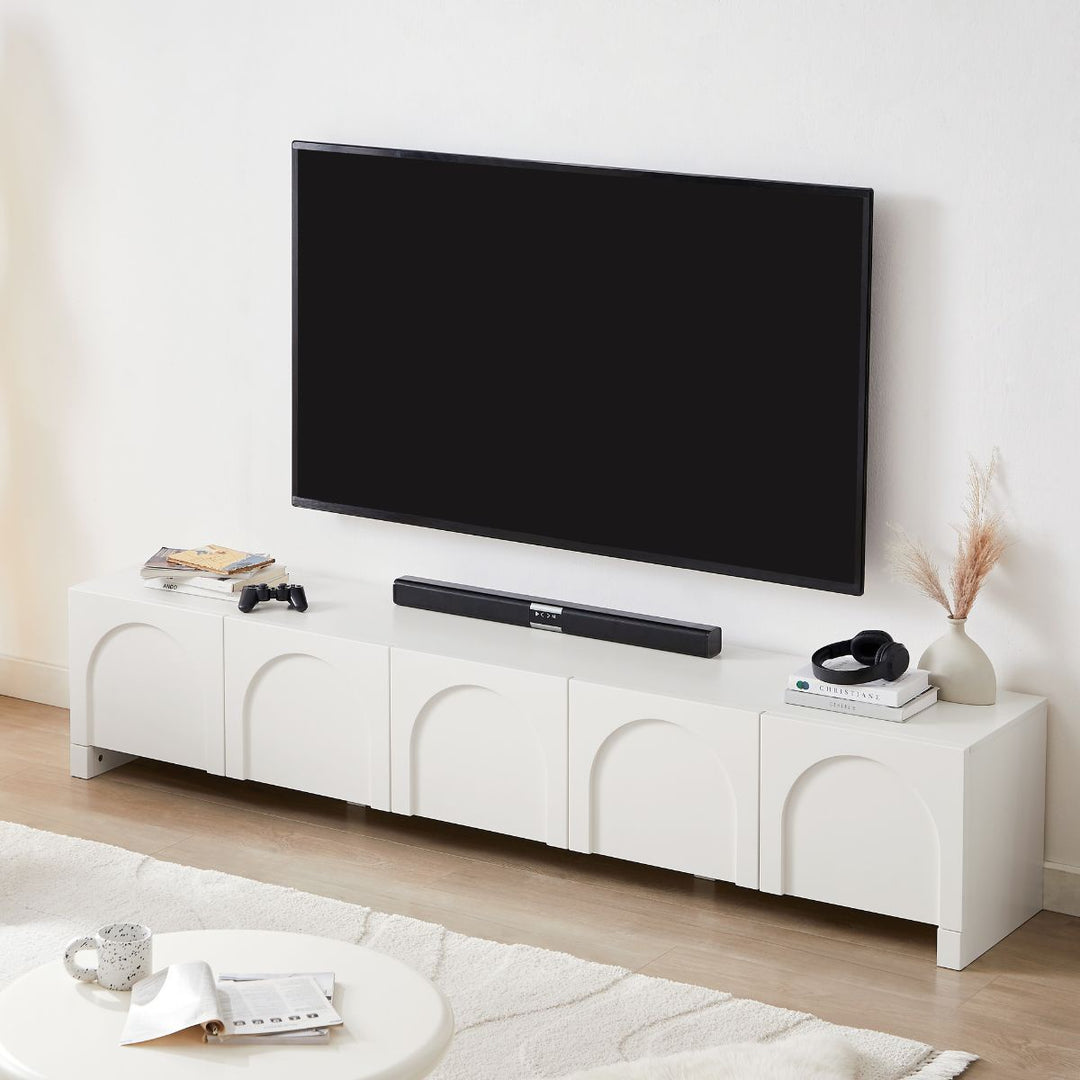 Dome White TV Unit