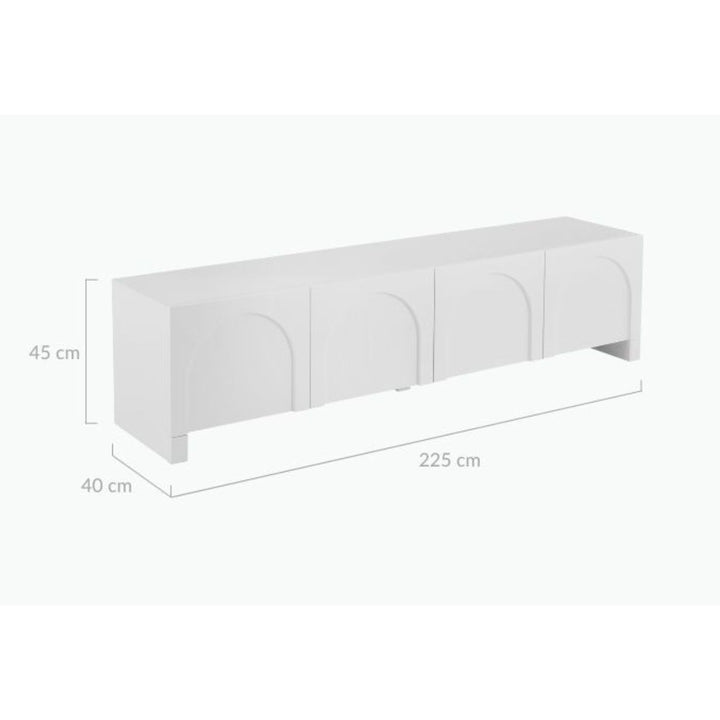 Dome White TV Unit