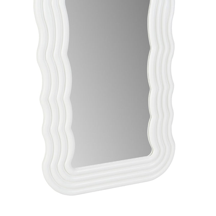 Kamila White Wavy-shaped Mirror