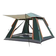 Silver glue Waterproof Camping tent with Awning - Size: 210x210x140cm, charming and sturdy for outdoor excursions