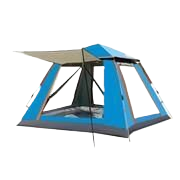 Silver glue Waterproof Camping tent with Awning - Small size (210x210x140cm), stylish and practical for outdoor use  (Blue)