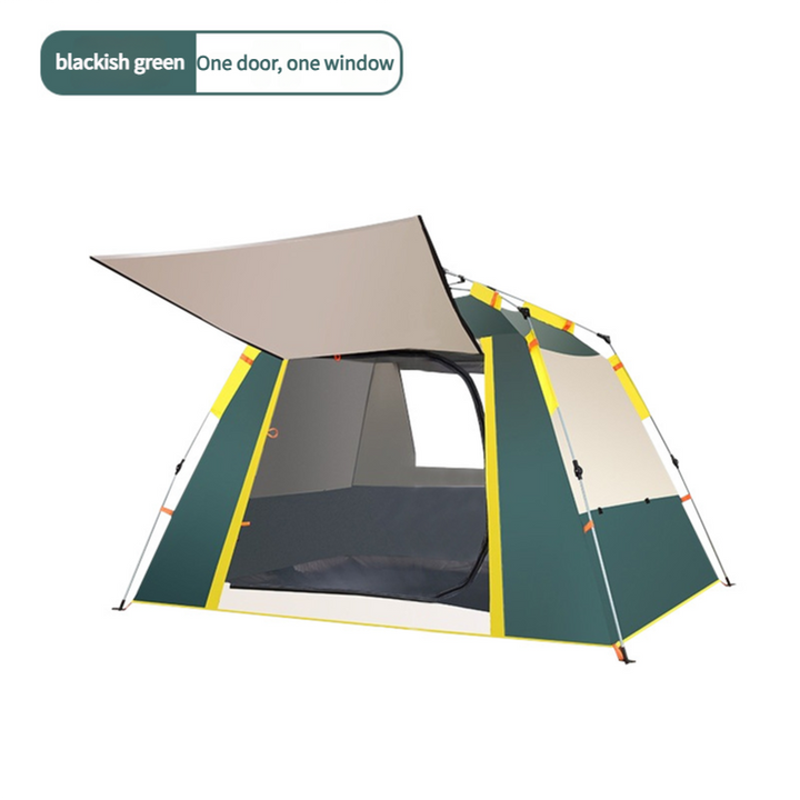 Blackish  Green Four-sided tent with Sunshade Awning-  size (200*150*120cm), High-Strength UV Protection and Multi-Coating Waterproof for outdoor excursions