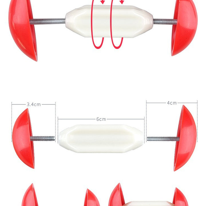 Adjustable Plastic Shoe Stretcher, Red and White, Universal Size