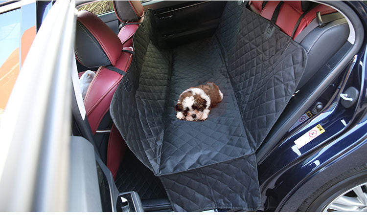 Dog Car Seat Cover with Mesh Window, Waterproof Pet Seat Cover for Back Seat, Non-Slip Durable Scratchproof Dog Hammock for Cars, Trucks and SUVs