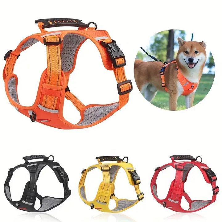 Reflective Dog Harness with Leash, No-Pull Vest Harness for Dogs, Adjustable Dog Vest with Handle, Walking Training Pet Harness Small size