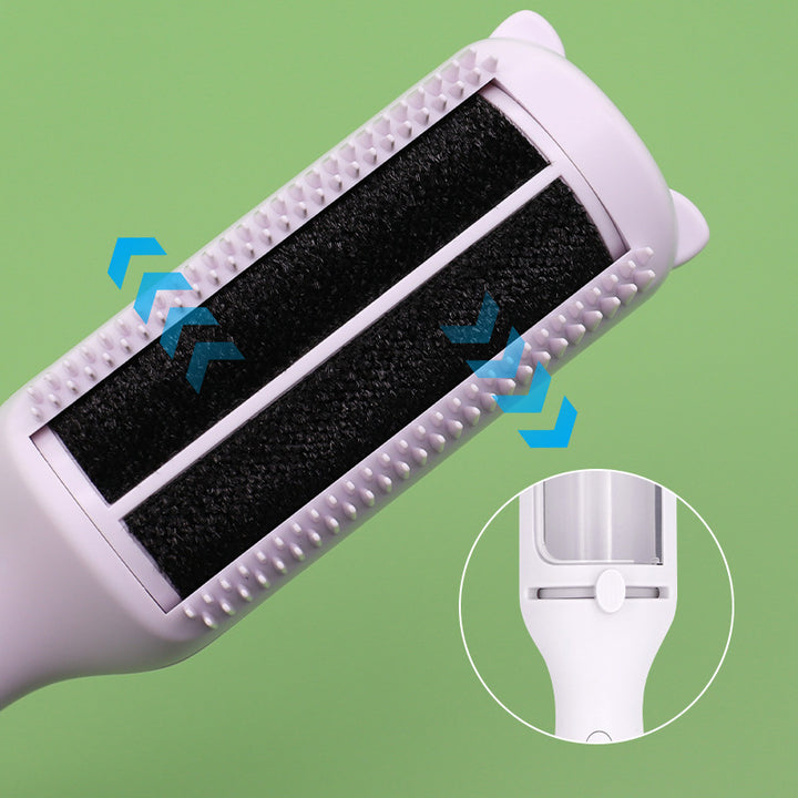 Multi-Function Pet Grooming Brush with Self-Cleaning Feature - Ideal for Dogs and Cats 2 PCS (Green+White)