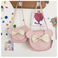 Adorable Bow Bear Crossbody Bag for Kids - Pink Shoulder Bag 18*17*8cm