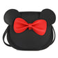 Adorable Bow Bear Crossbody Bag for Kids - Black Small Shoulder Bag 13*13*5cm