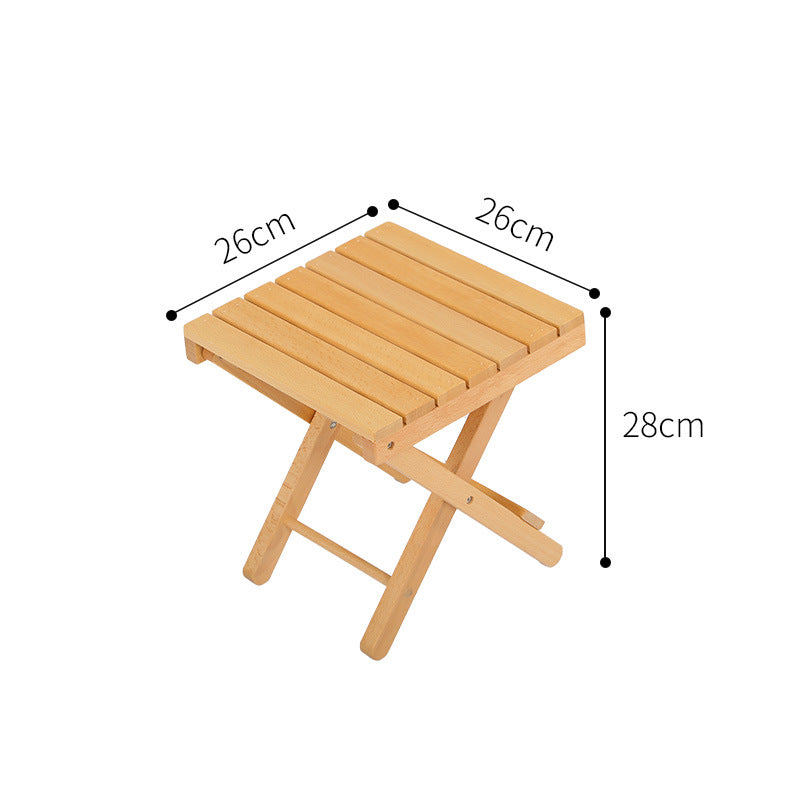 Outdoor folding single stool-log color