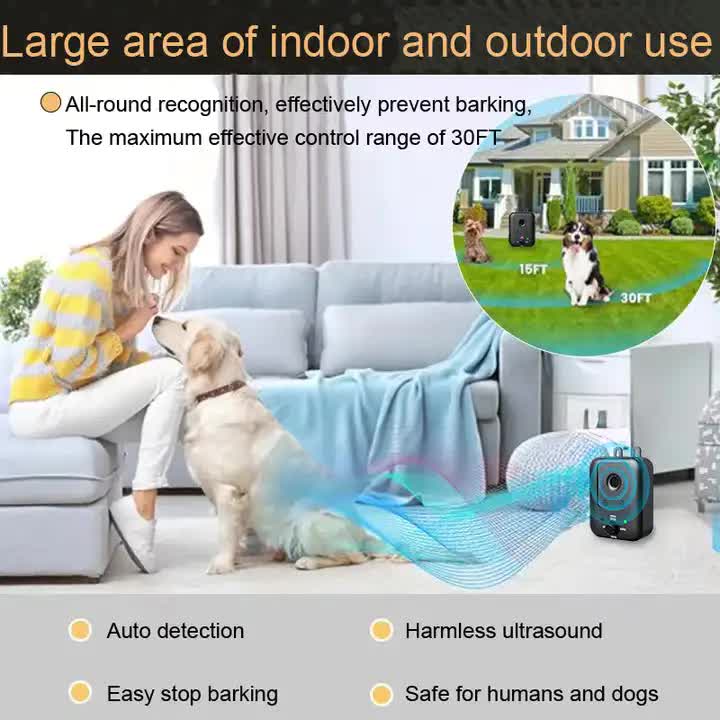 Ultrasonic Wall-Mounted Dog Bark Control Device | Adjustable Frequency Deterrent