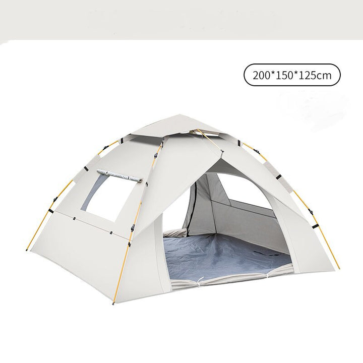 Off-white 2 Person Lightweight Camping Tent (200*150*125cm) | UV Protection Silver Coated, Dual Doors & Windows