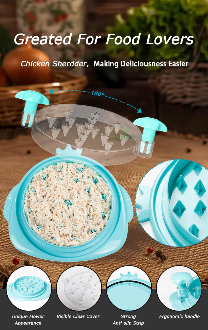 2pcs blue New Chicken Shredder - Effortless Chicken Breast Shredding Tool for Meal Prep and Baby Food