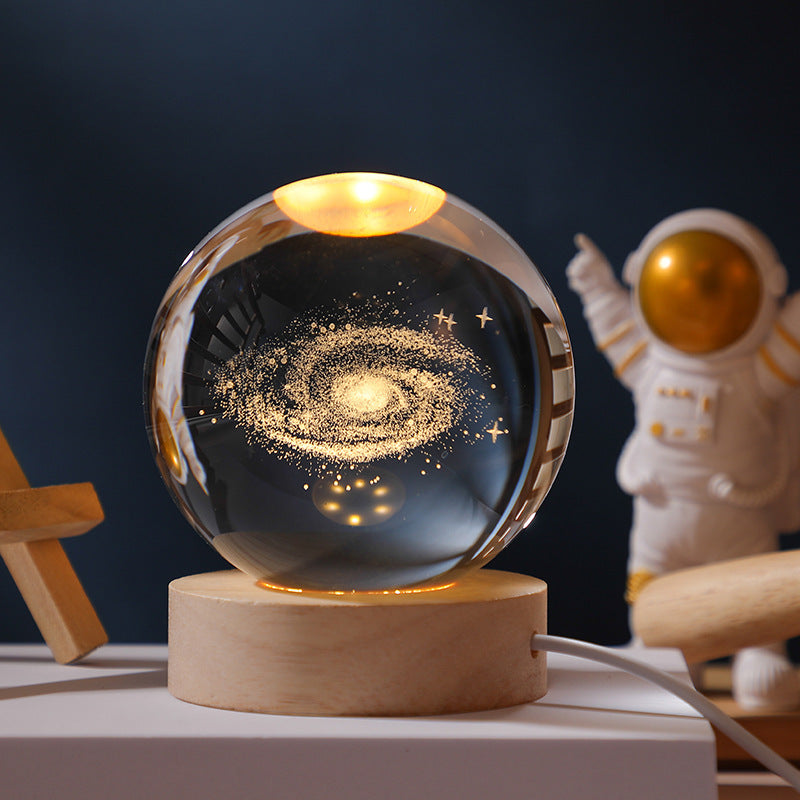 3D Galaxy Crystal Ball Lamp