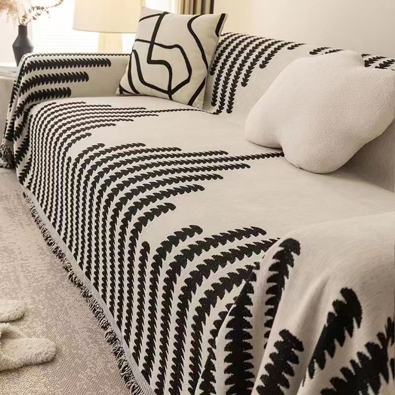 One -piece full -cover line sofa towel 180*340cm