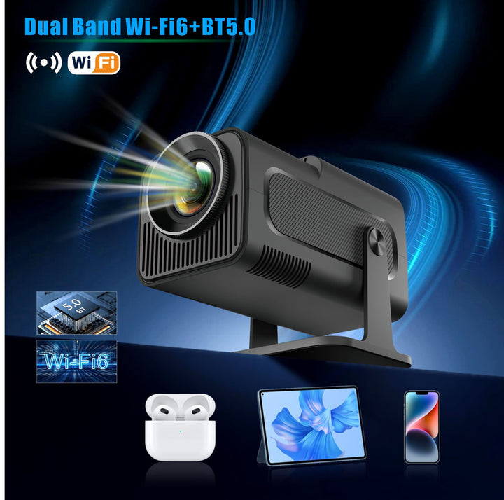 HY320 Android AOSP 4K Full HD Video Projector with Wi-Fi 6 & Auto Keystone Correction