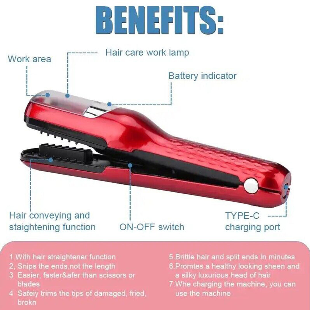 Pink  Mini - Automatic, Hair Repair Split End Remover Trimmer For Dry, Splitting, Damaged And Brittle Split Ends, Men And Women Hair Styling Beauty Tool