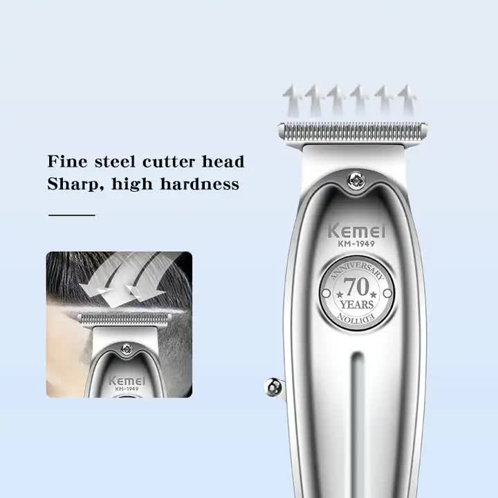 Gold KM-1949 Professional Hair Clipper - Electric Hair Trimmer for Styling & Carving with Precision Blades