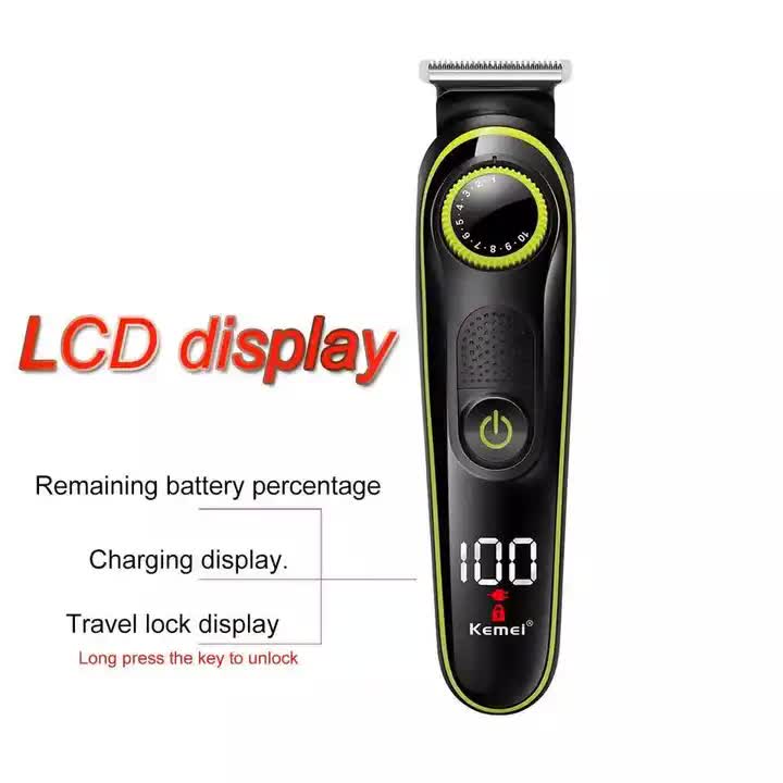 KM-696 5-in-1 Multifunctional Hair Clipper - Electric Hair Trimmer, Shaver & Nose Hair Trimmer Set