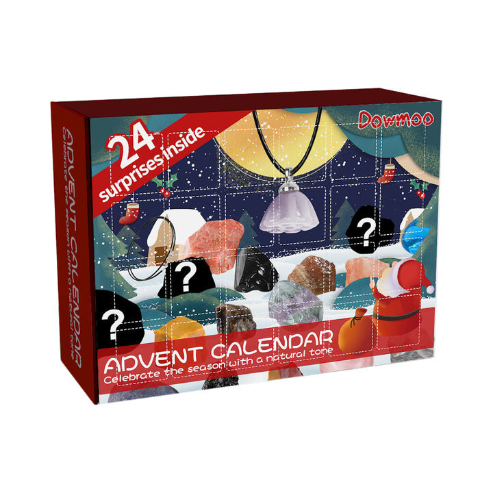 Dowmoo Christmas Advent Calendar Mineral Blind Box - 24-Box Countdown Calendar, Toy Surprise Gift