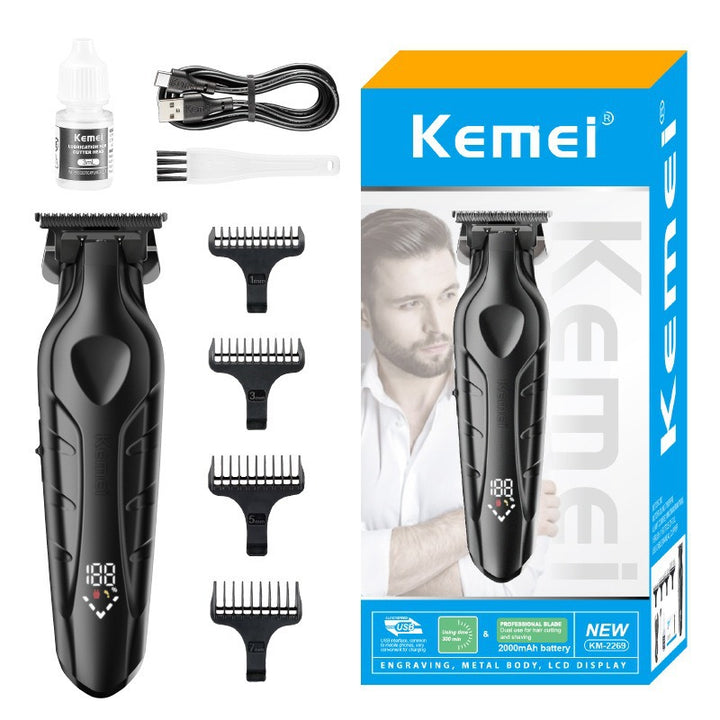 Kemei KM-2269 Professional Hair Clipper - Cordless Electric Hair Trimmer for Precision Haircutting and Styling