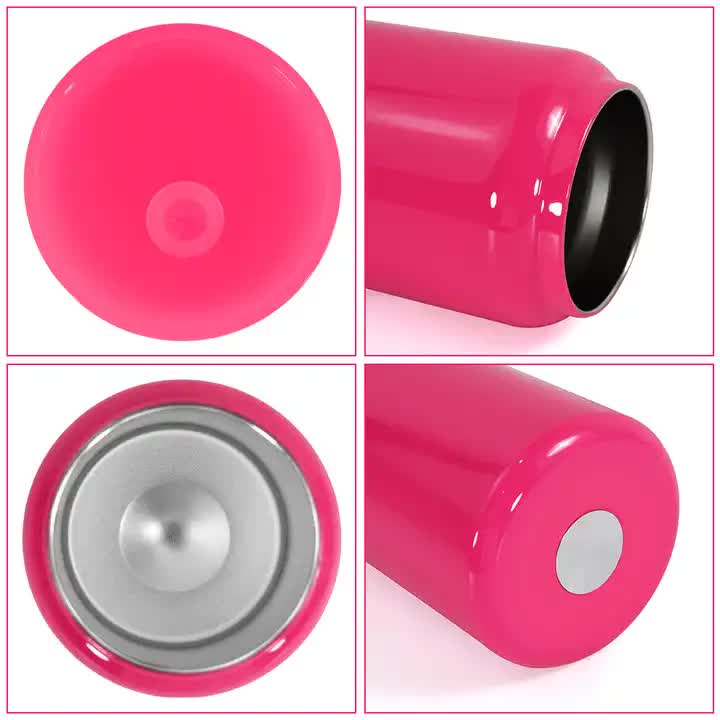 Hot Pink 16oz 304 Stainless Steel Insulated Travel Mug - Portable Outdoor Coffee Cup, Double-Wall Thermos for Hot & Cold Beverages