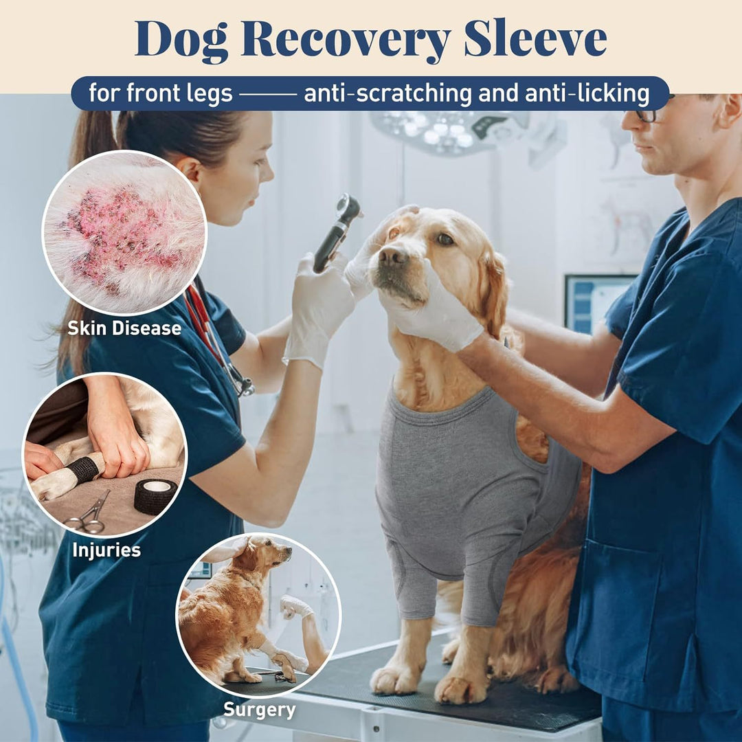 S Pet Front Leg Protective Sleeve – Elastic Dog Leg Guard for Post-Surgery Protection, Prevents Licking and Biting