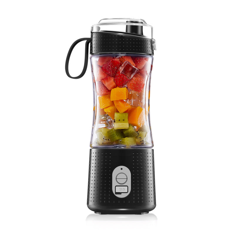 Black Portable Mini Juicer - Rechargeable Electric Fruit Juicer Cup, Compact & Convenient