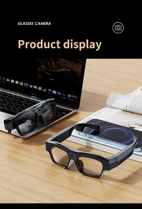 4K Smart Bluetooth Glasses with Camera, 256GB Storage, Multifunctional Video Recording and Live Streaming Glasses