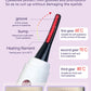 White Electric Heated Eyelash Curler, Portable Makeup Tool for Long-Lasting Lift and Style