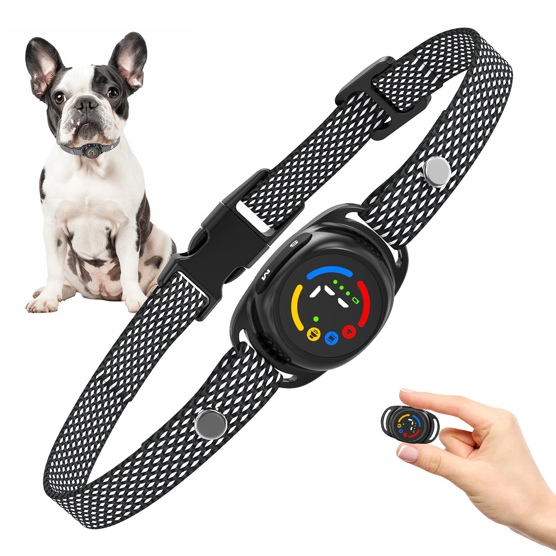 Smart Waterproof Anti-Bark Device, Mini Dog Training Collar with Color Screen