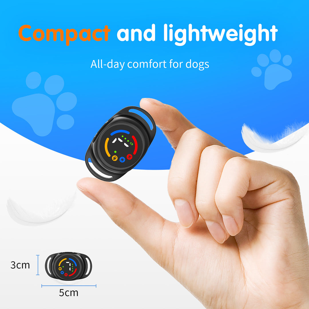 Smart Waterproof Anti-Bark Device, Mini Dog Training Collar with Color Screen