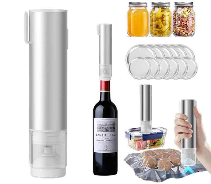 Handheld Vacuum Sealer for Food Preservation, Portable Vacuum Pump for Bags and Mason Jars