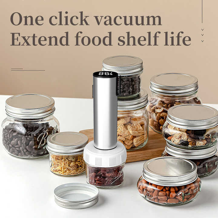 Handheld Vacuum Sealer for Food Preservation, Portable Vacuum Pump for Bags and Mason Jars