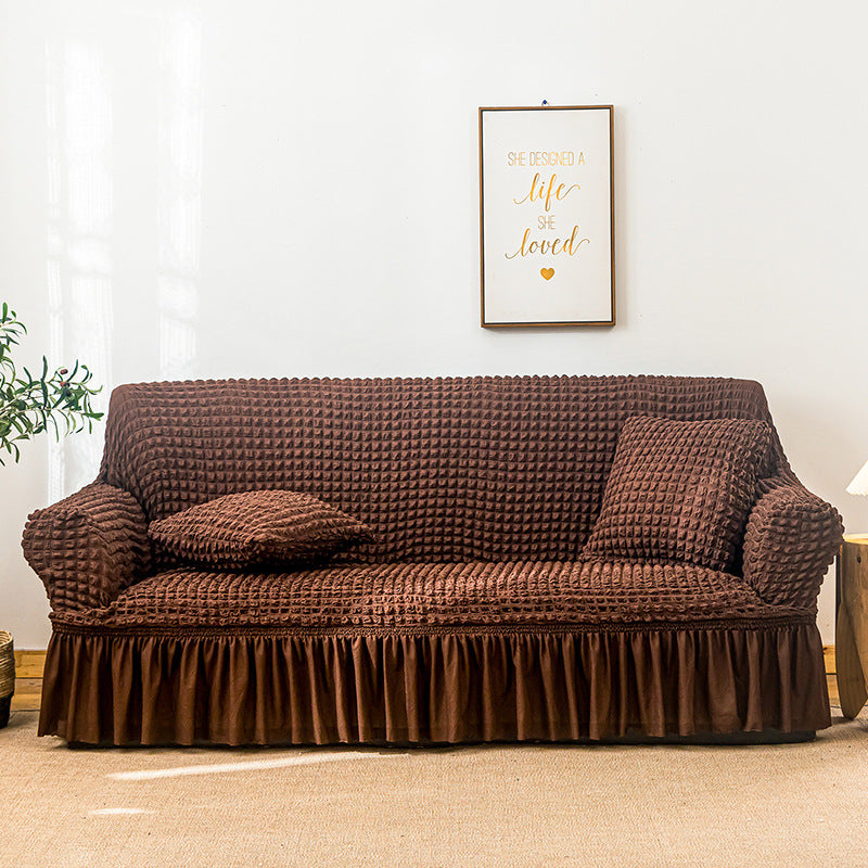 Elastic sofa cover coffee color (90-140cm)