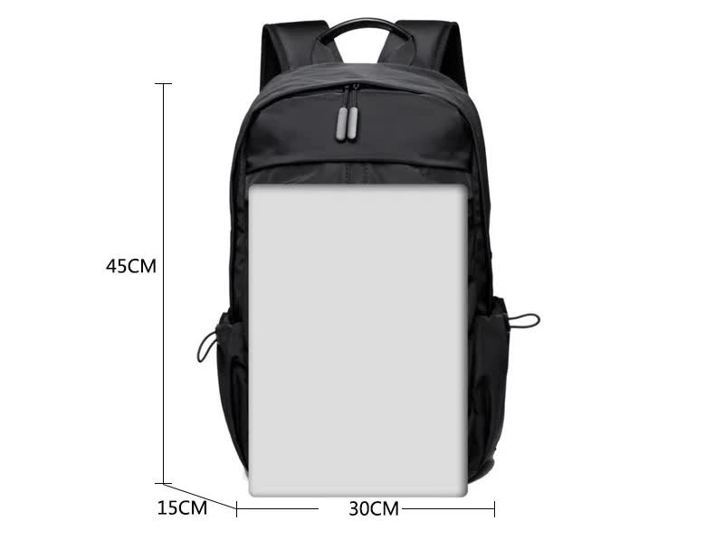 Black Business Casual Laptop Backpack with USB Charging Port - Travel, Work, and Student Use